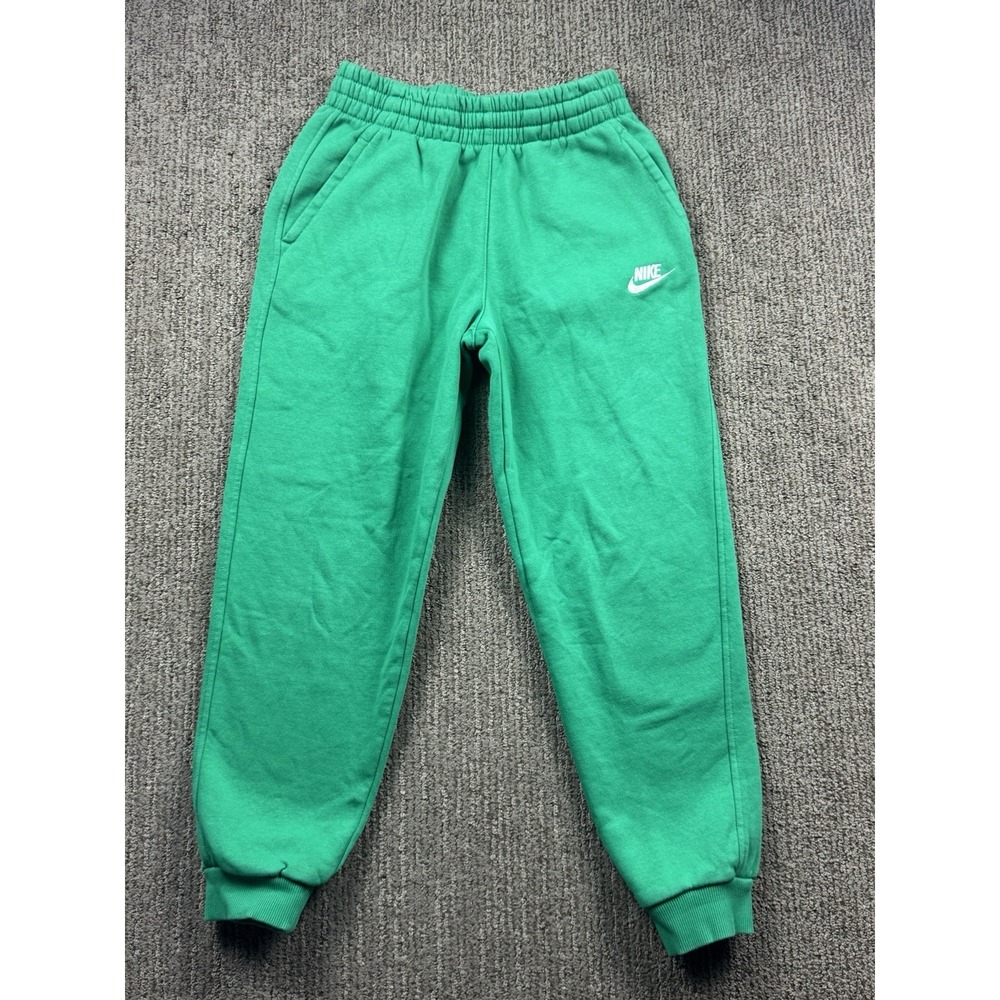 Nike Youth L Sportswear Club Fleece Sweatpants Tapered Leg Green